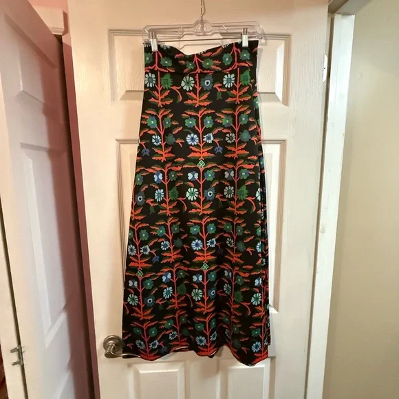 Vibrant Floral A-Line Skirt - Picture 1 of 4